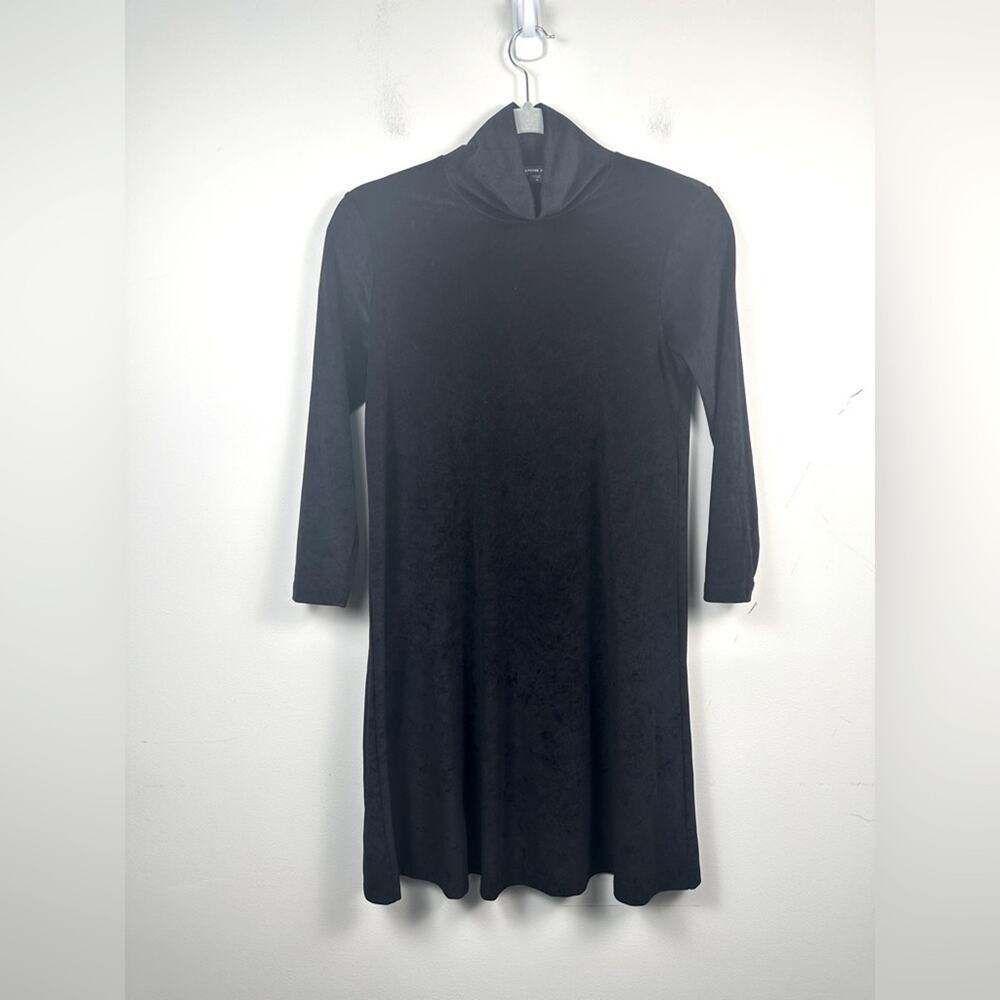 James‎ Perse Velour Turtleneck Dress Womens XS 0 Black EUC WKVT6518 Mini Shift